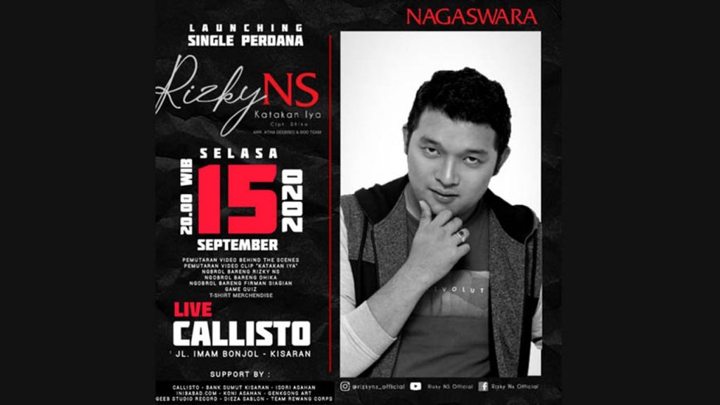 Malam ini Rizky NS Launching “Katakan Iya” di Callisto Cafe Kisaran