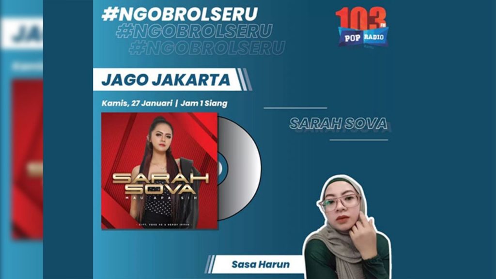 Usai Jawa-Bali, Siang ini Sarah Sova Visit Radio Pop FM Jakarta
