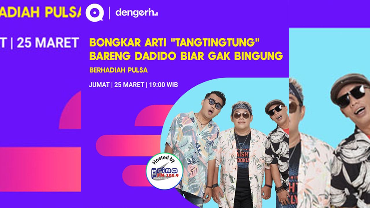 Dadido Single Tangtingtung Dikupas Radio Prima Bangka, Jumat Malam