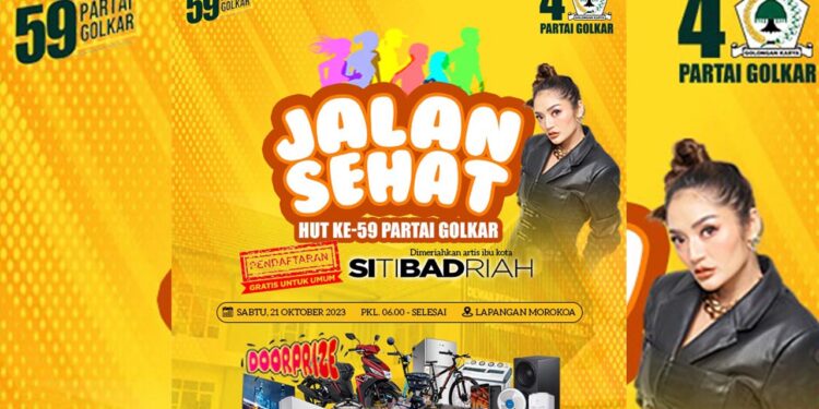 Siti Badriah Meriahkan Event Jalan Sehat