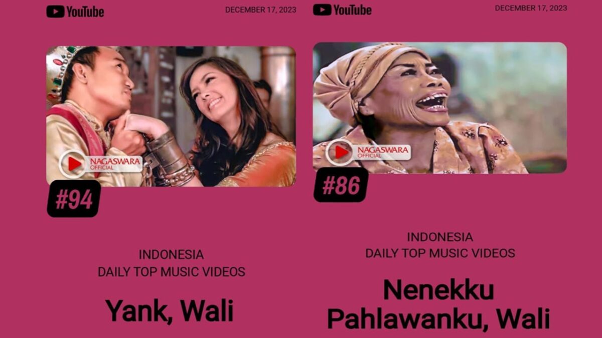Wali Band Selalu Berpotensi di Chart YouTube