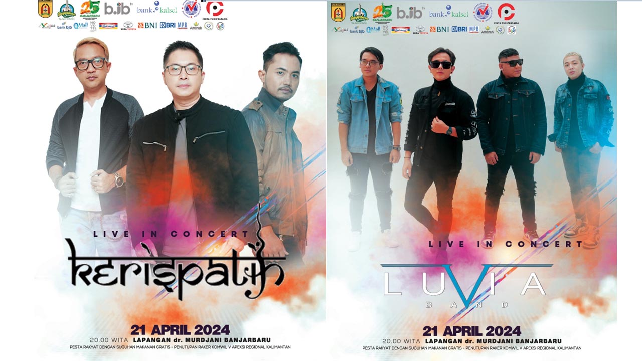 Kerispatih dan Luvia Konser di HUT ke-25 Kota Banjarbaru